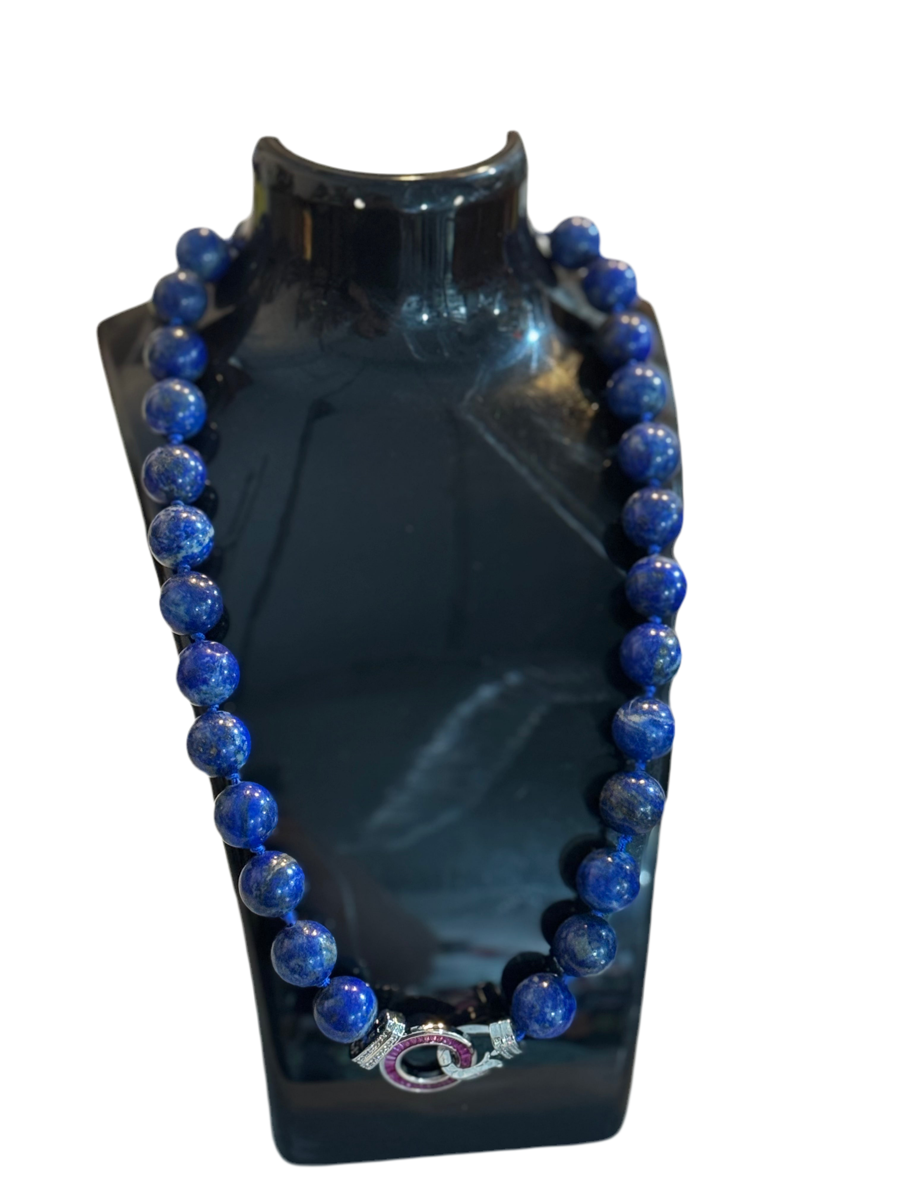 Lapis lazuli necklace 48cm