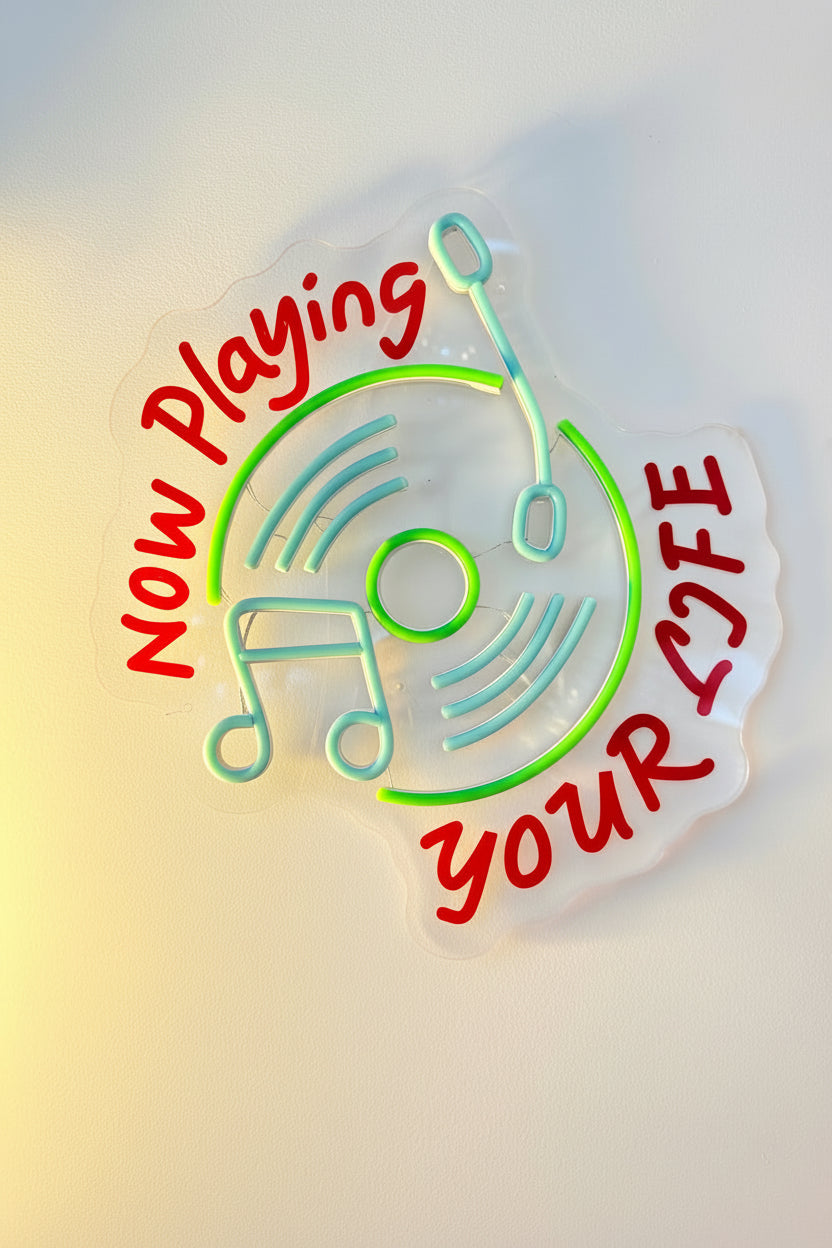“Now Playing Your Life” Neon Wall Light