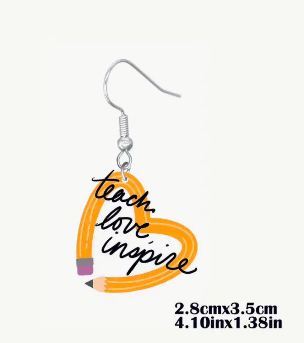 Teach Love Inspire Earrings