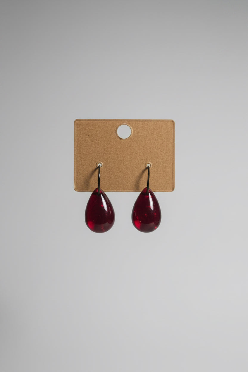 Blood drop earrings