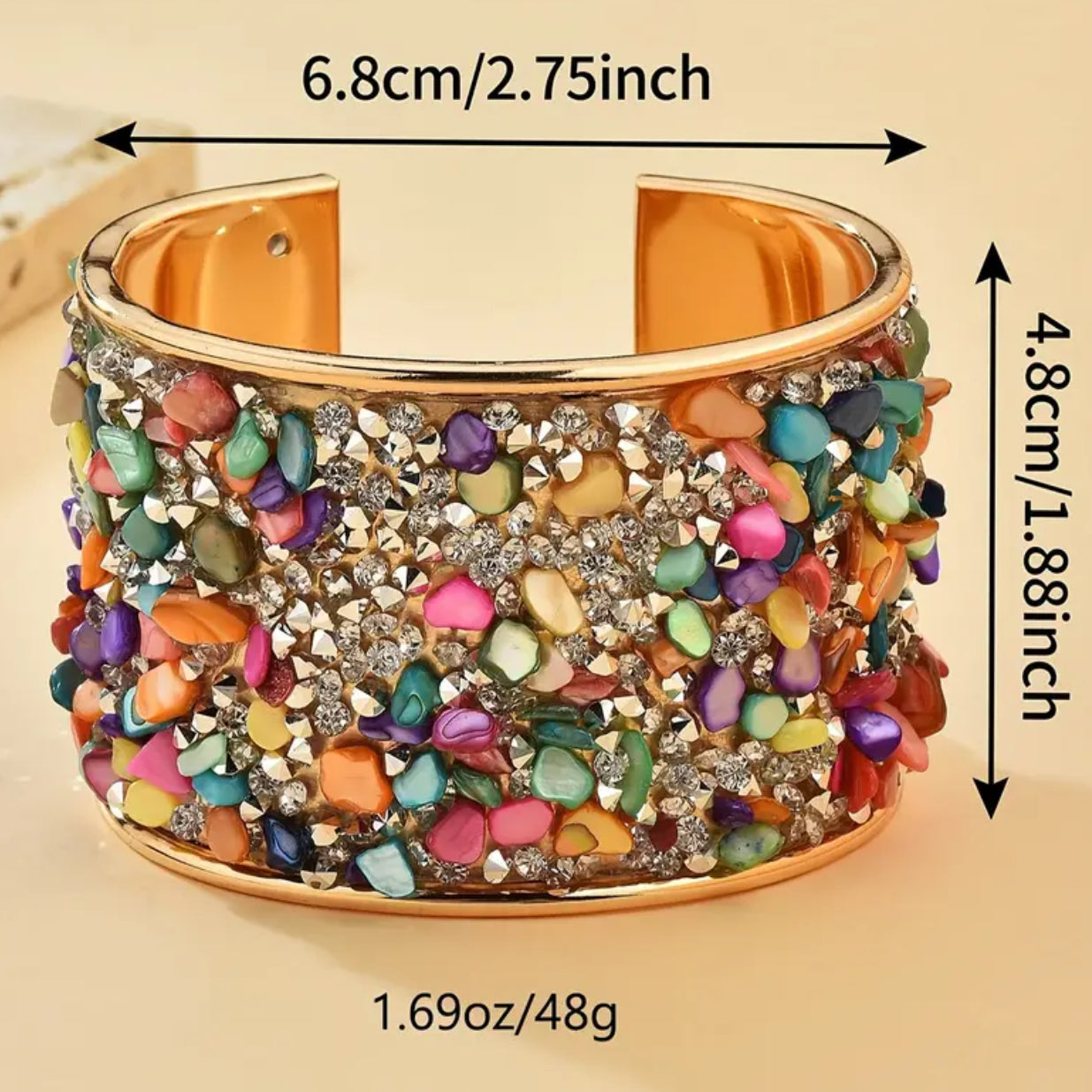Bracelet en pierres multicolores