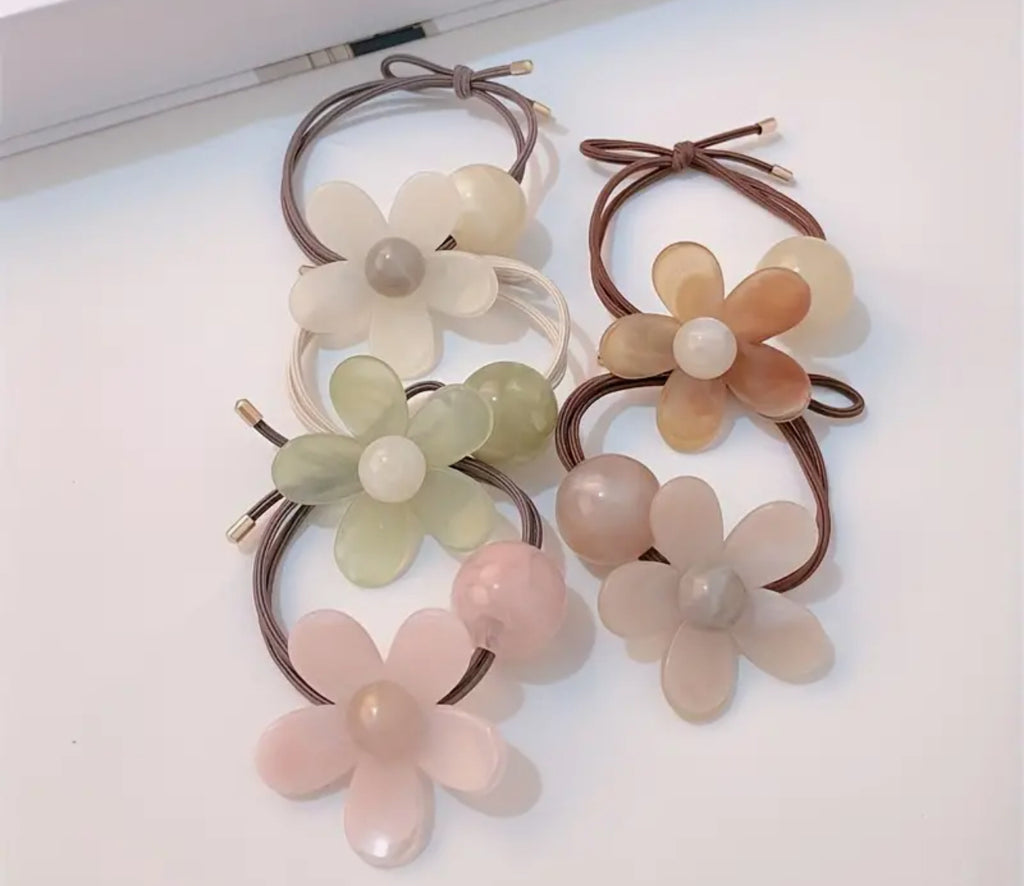 Élastique à cheveux à fleurs