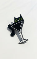Black Cat Cocktail Pin