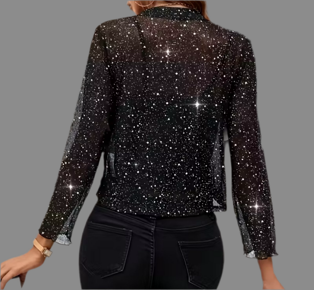 Black Diamante-Speckled Jacket