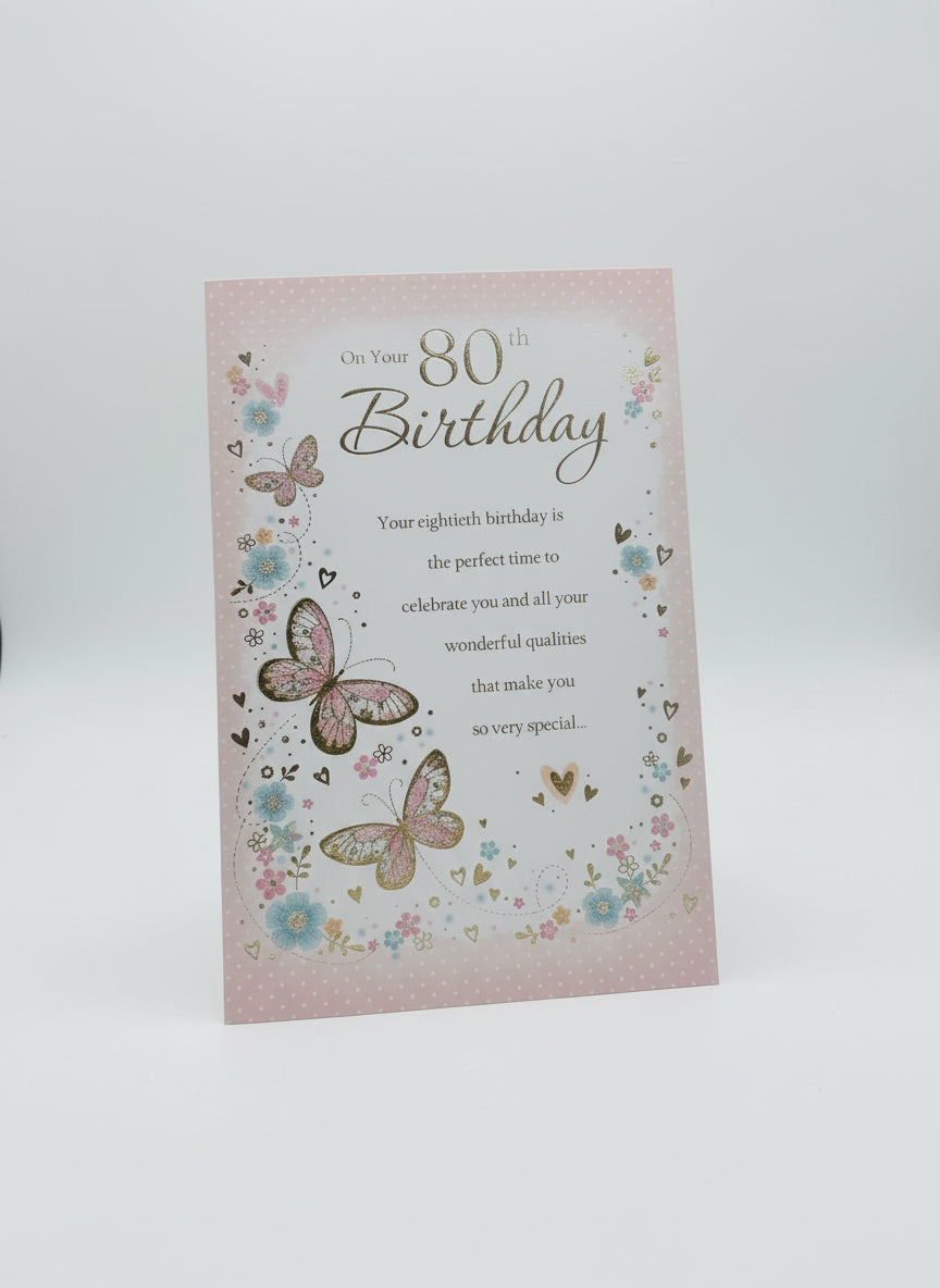 On you 80th Birthday - Greeting Card