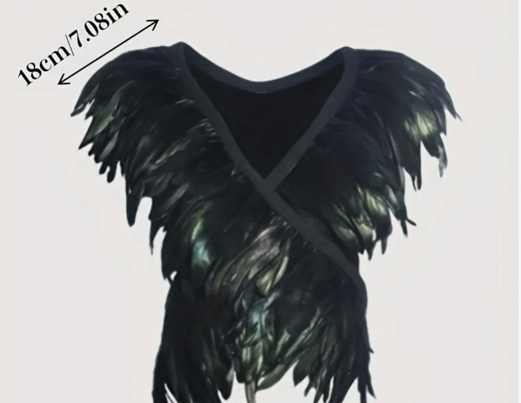 Châle en plumes à une rangée