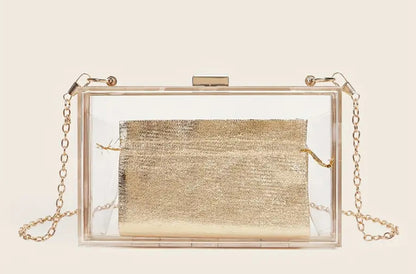 See-through acrylic handbag