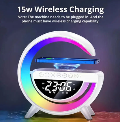 Wireless Charging Bluetooth Speaker Alarm Clock