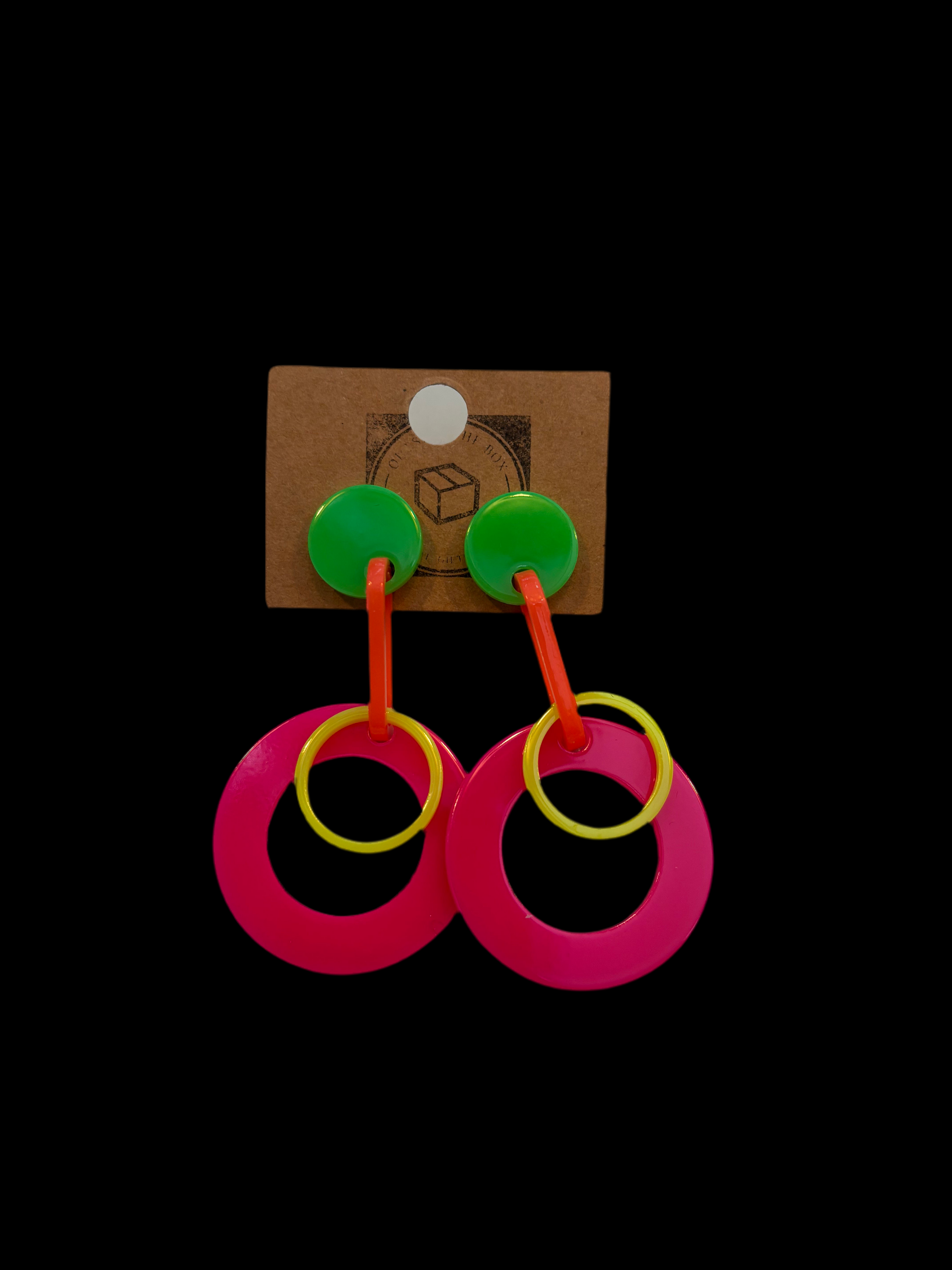 Colourful circle earrings