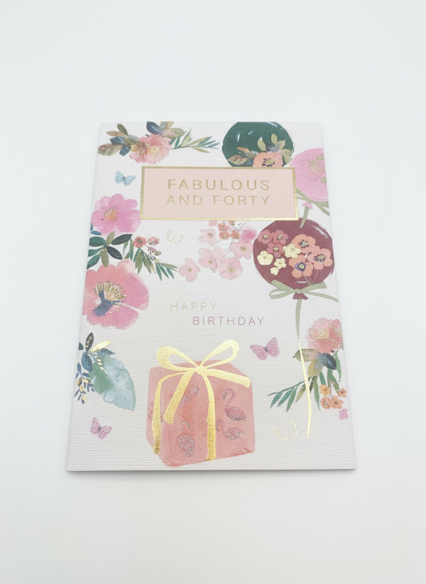 Birthday Card - fabulous and 40