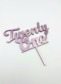21 Birthday cake topper