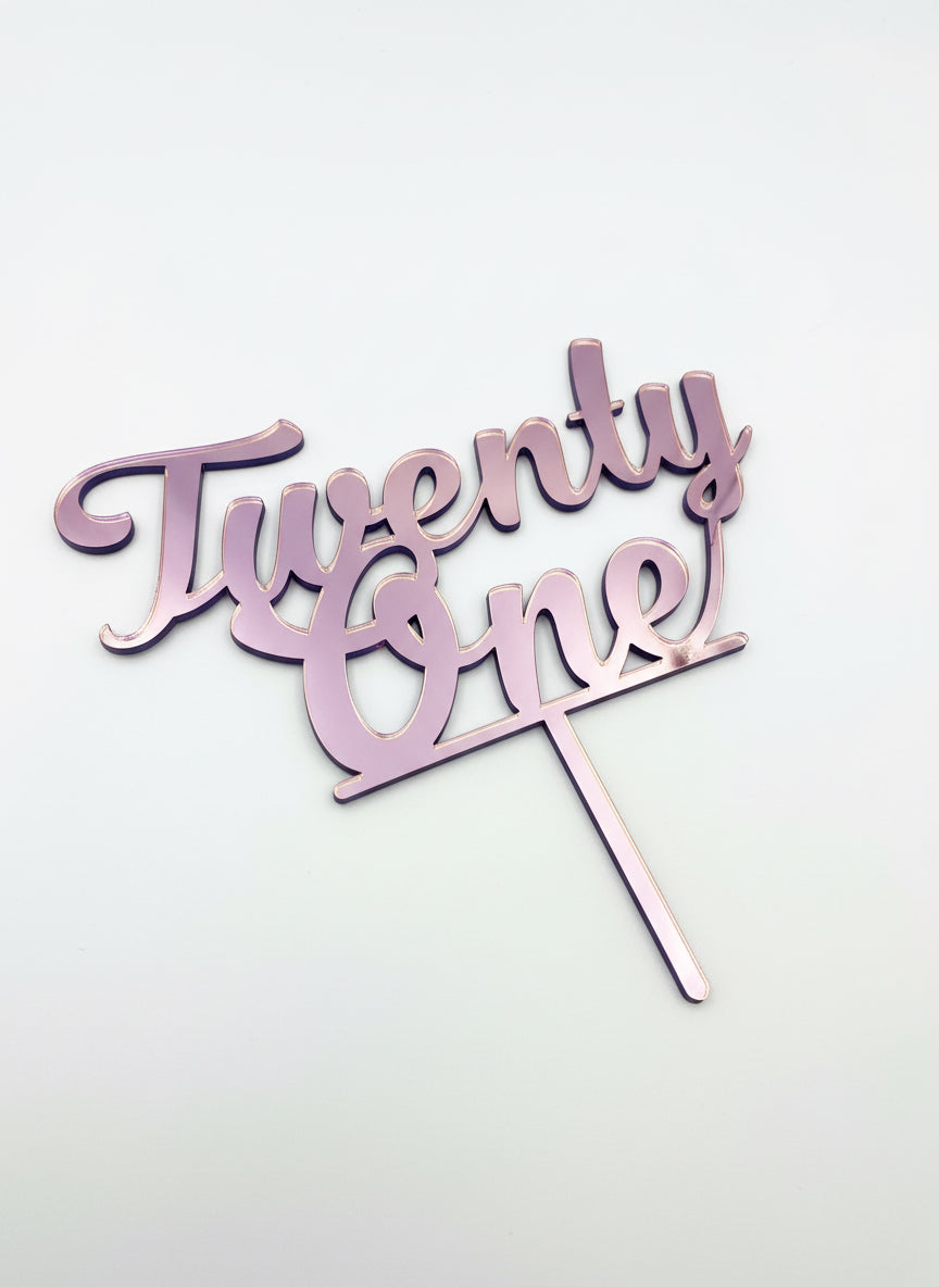 21 Birthday cake topper