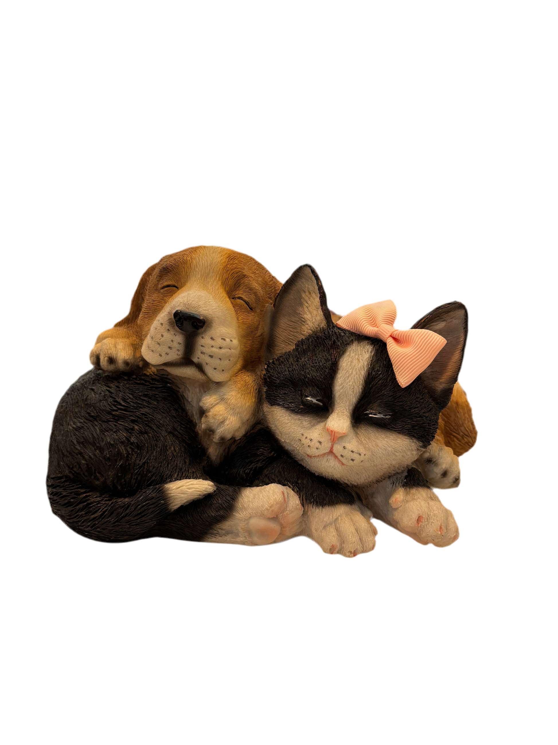 Cat and dog statue