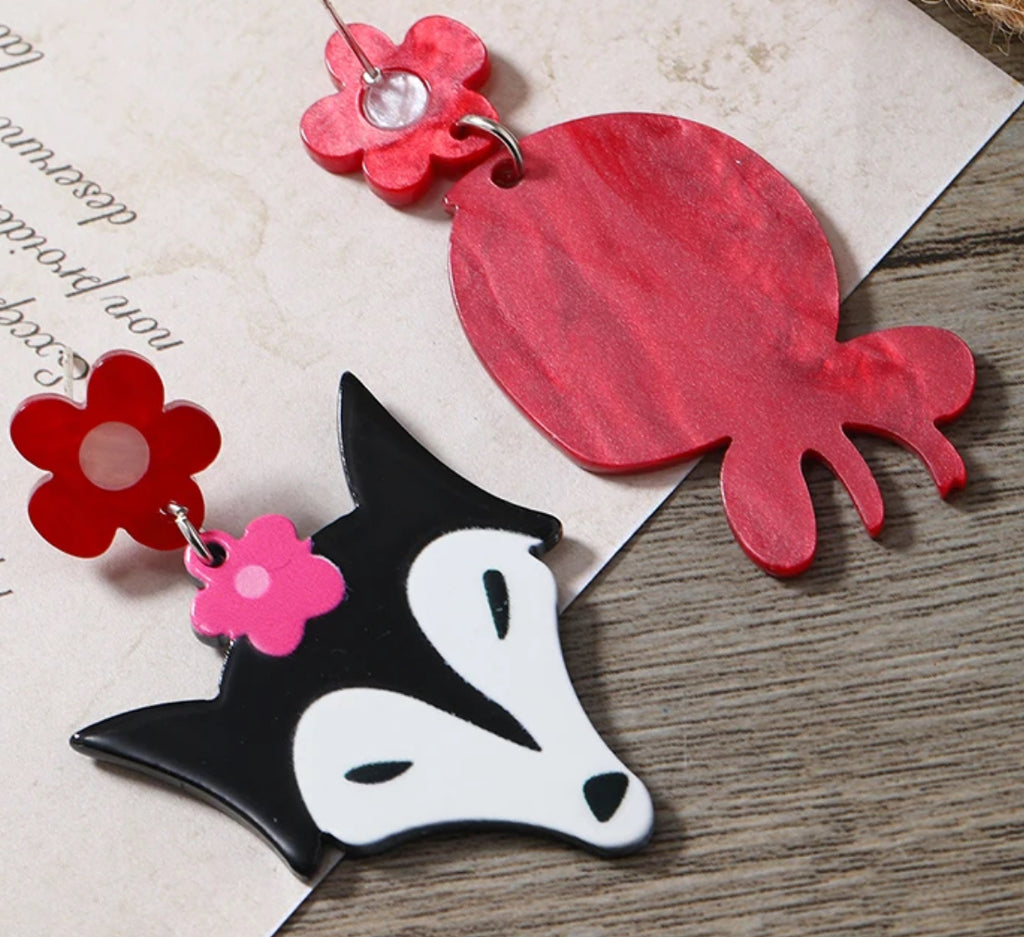 Boucles d'oreilles Le Petit Chaperon rouge