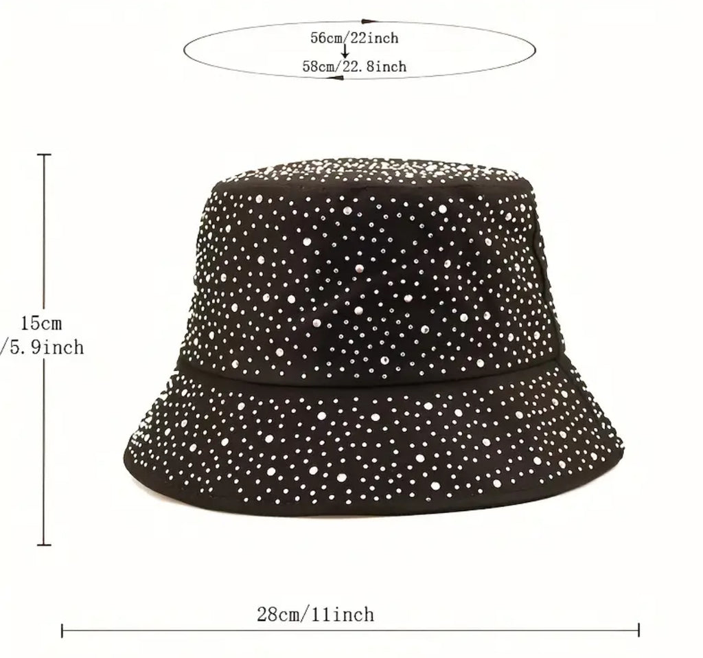 Chapeau en coton Diamonte (rose ou noir)