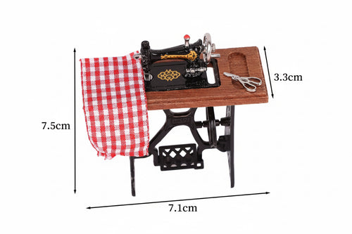 Vintage Sewing Machine with Table Miniature