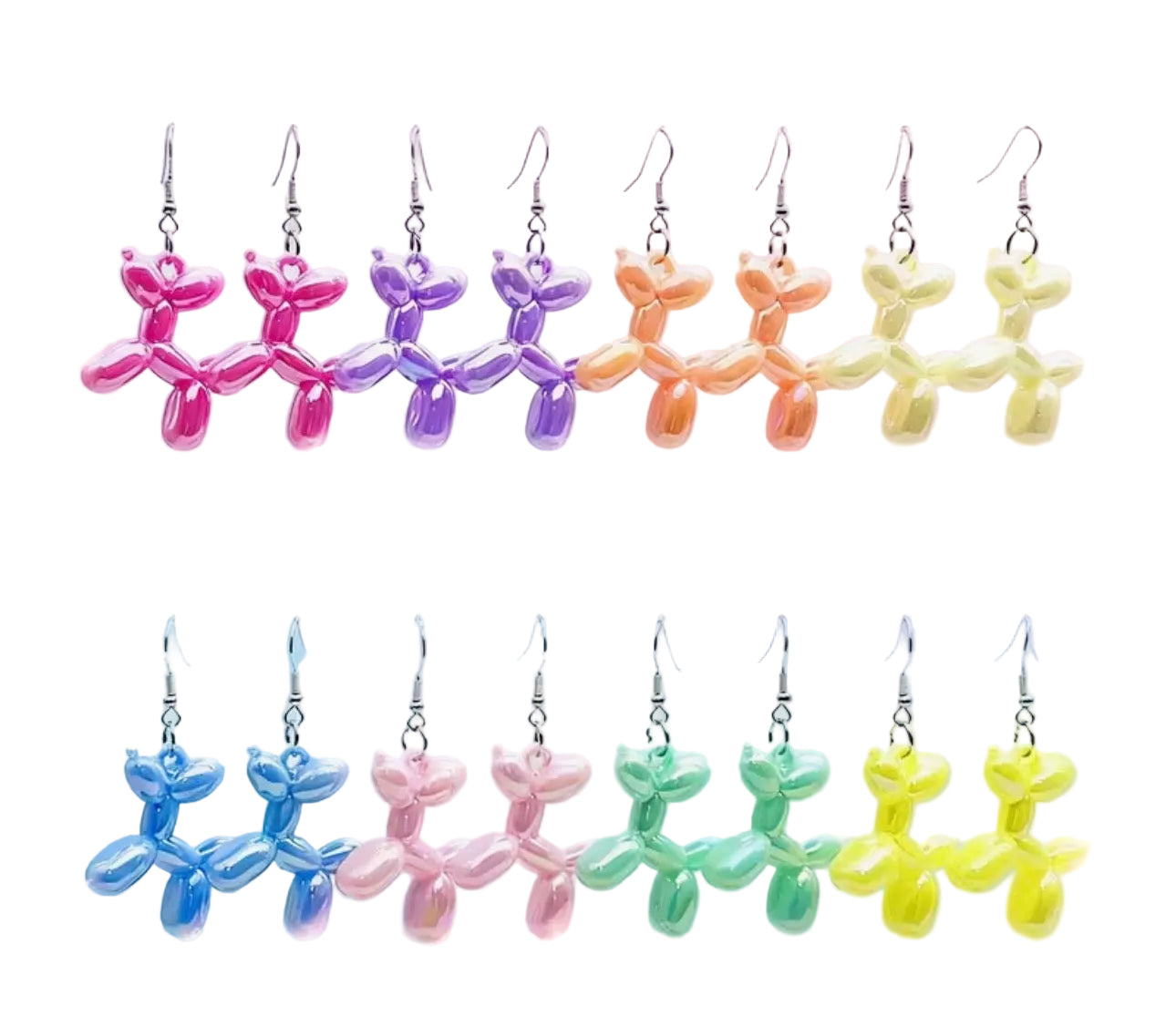 Balloon dog earrings (alloy hooks)
