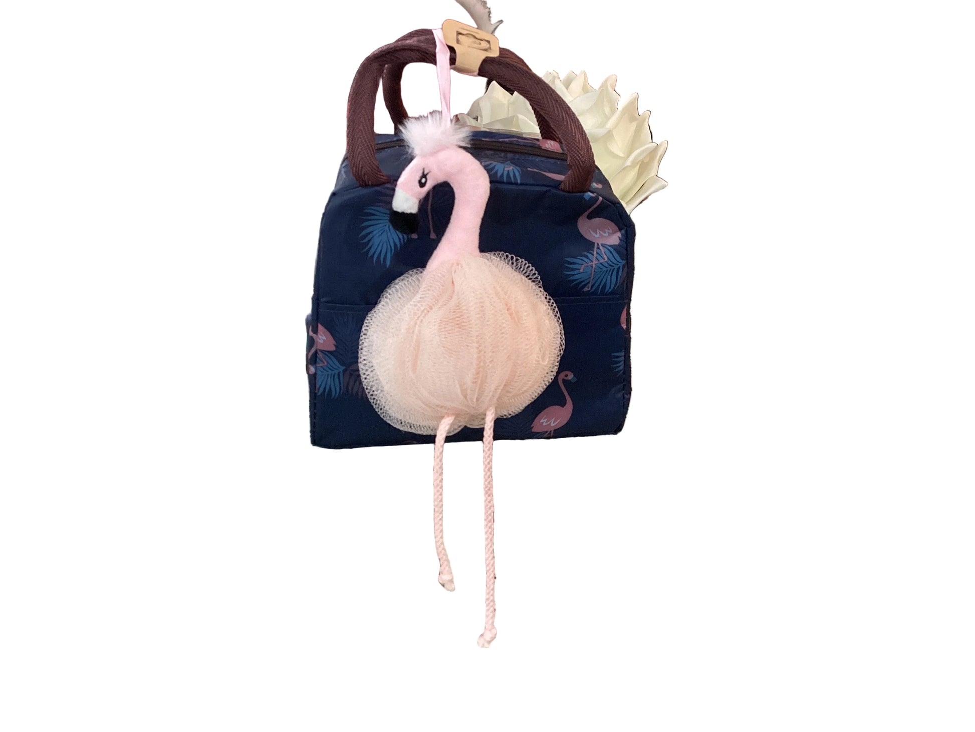 Flamingo Bag and Loofah Scrub