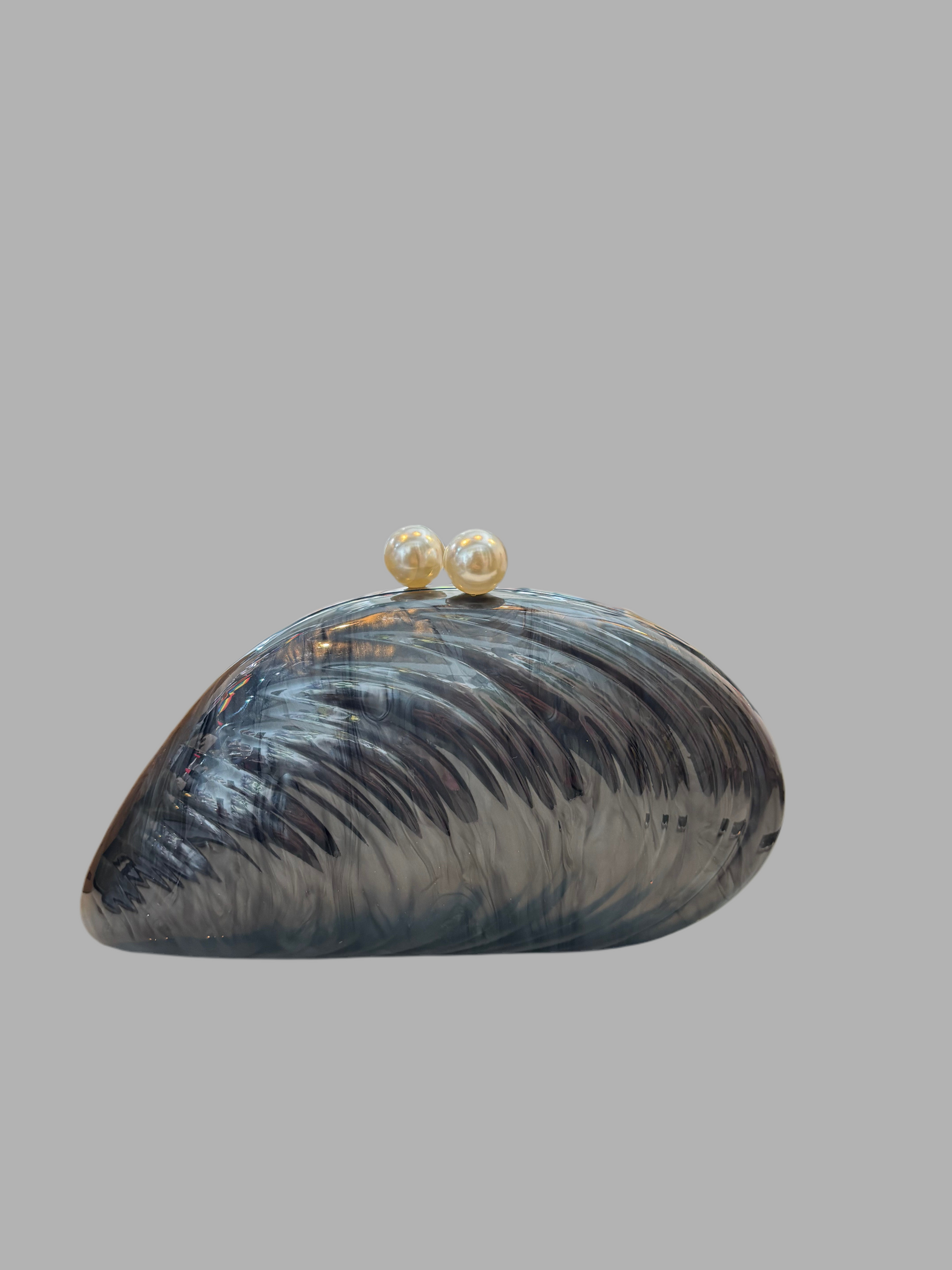 Sac à main coquillage noir