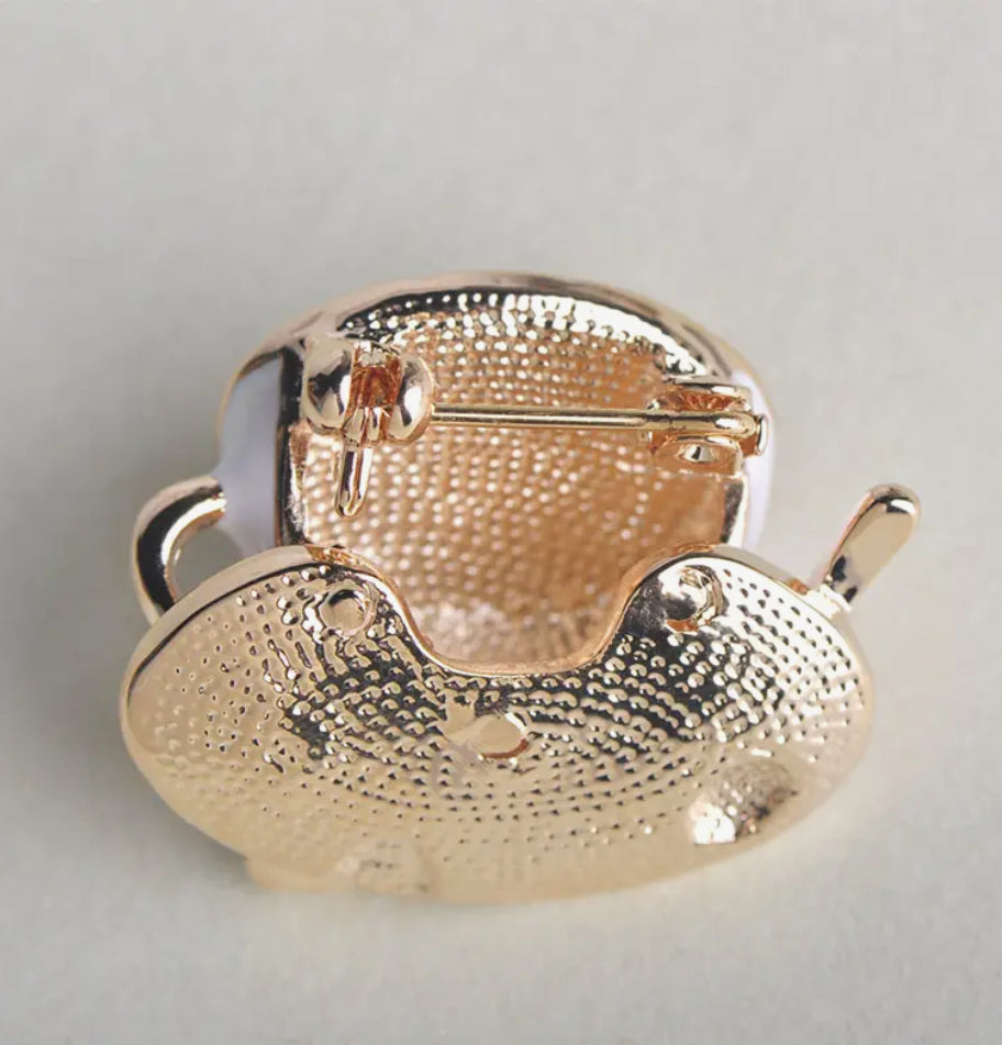 Coffee Brooch