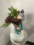 Girl with Bow Vase