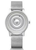 Montre en acier inoxydable à boules magnétiques (argent ou or)