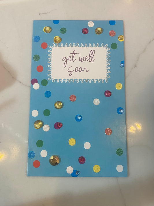 Get well soon polka dots greeting card