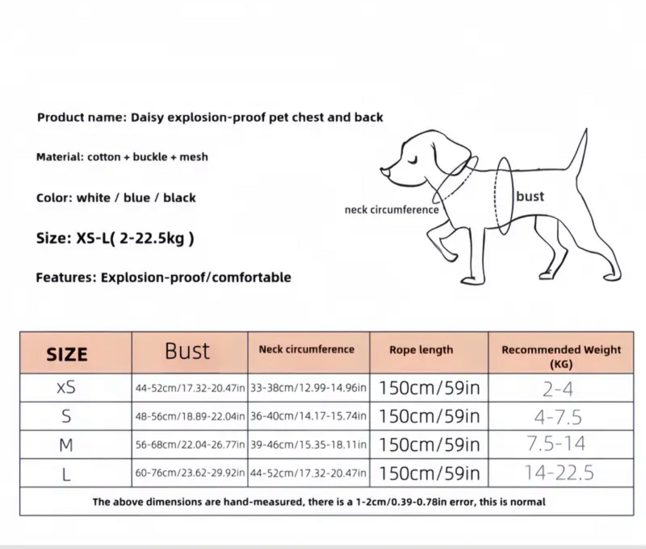 Floral Dog Harness & leash set