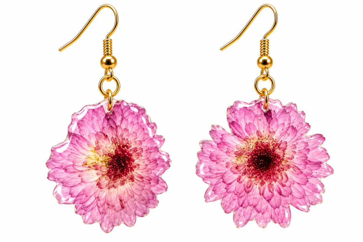 Resin Flower Earrings