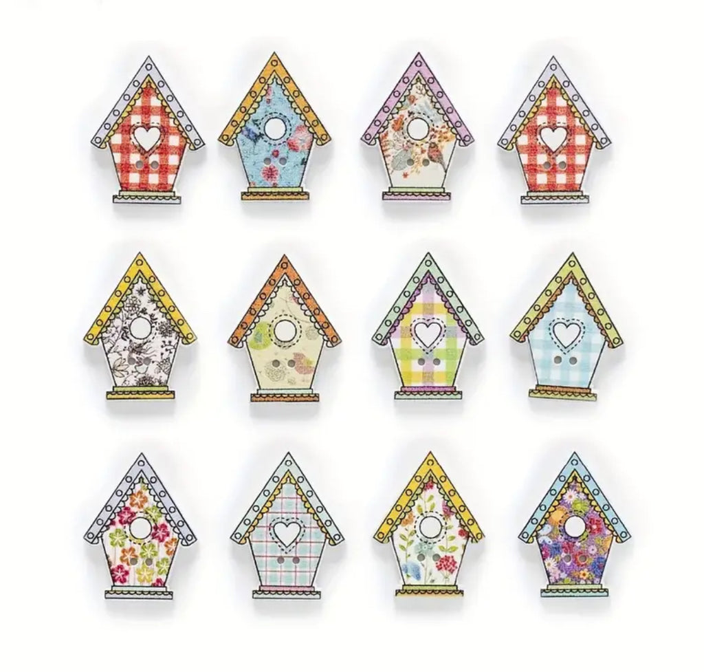 Bouton de maison en bois