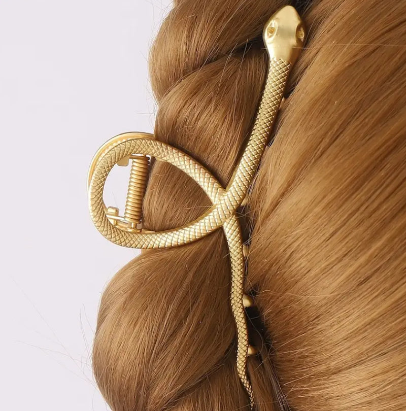 Pince à cheveux en forme de griffe de serpent