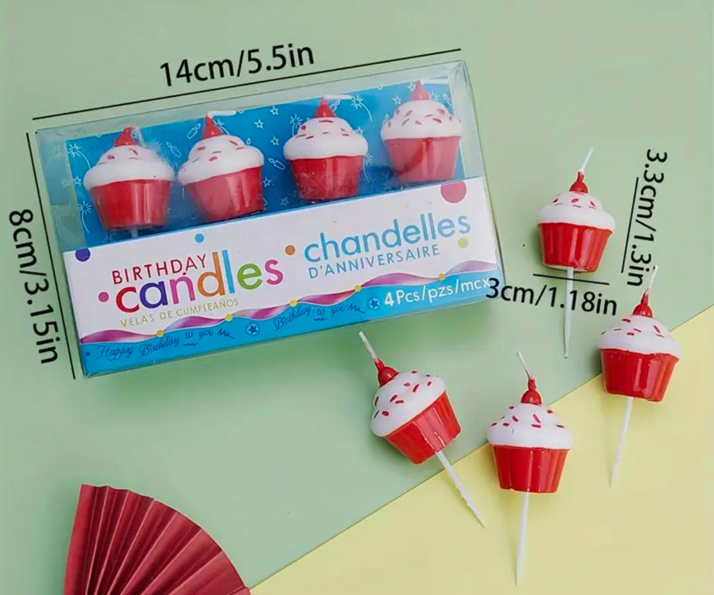 Bougies Cupcake (Pack de 4)