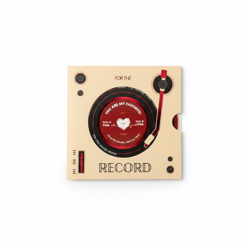 For the Record 3D Pop-Up Greeting Card
