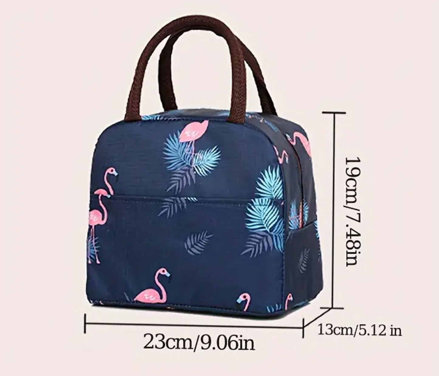 Flamingo insulated lunch bag