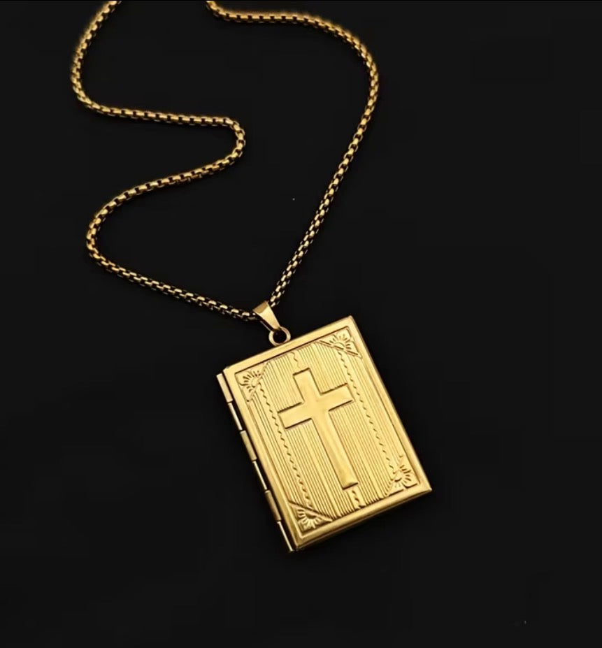 Holy Cross Locket Necklace