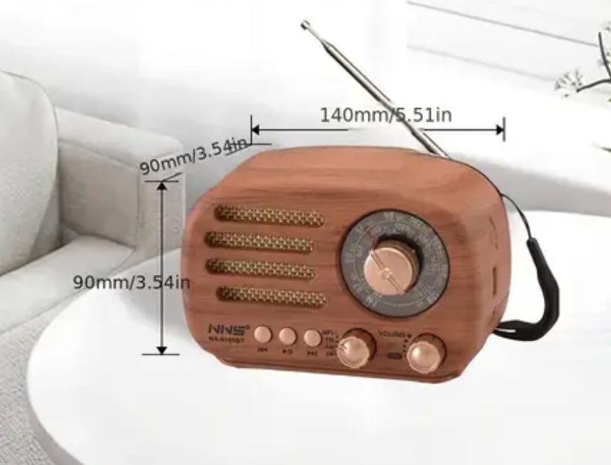 Haut-parleur radio portable (marron clair)