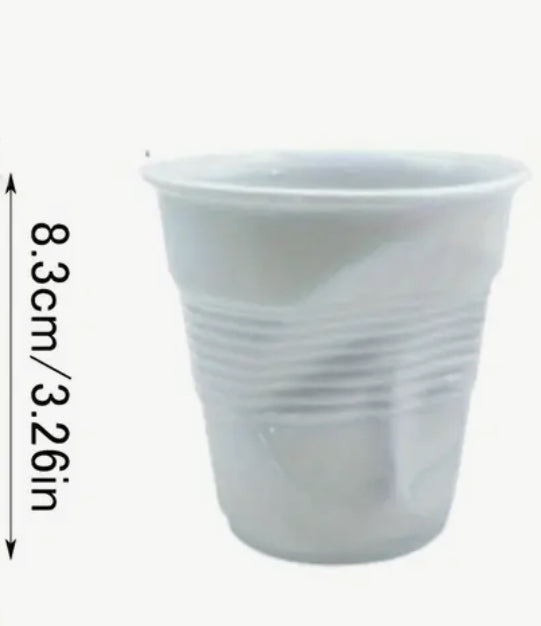 Crumpled Ceramic Cup 220ml