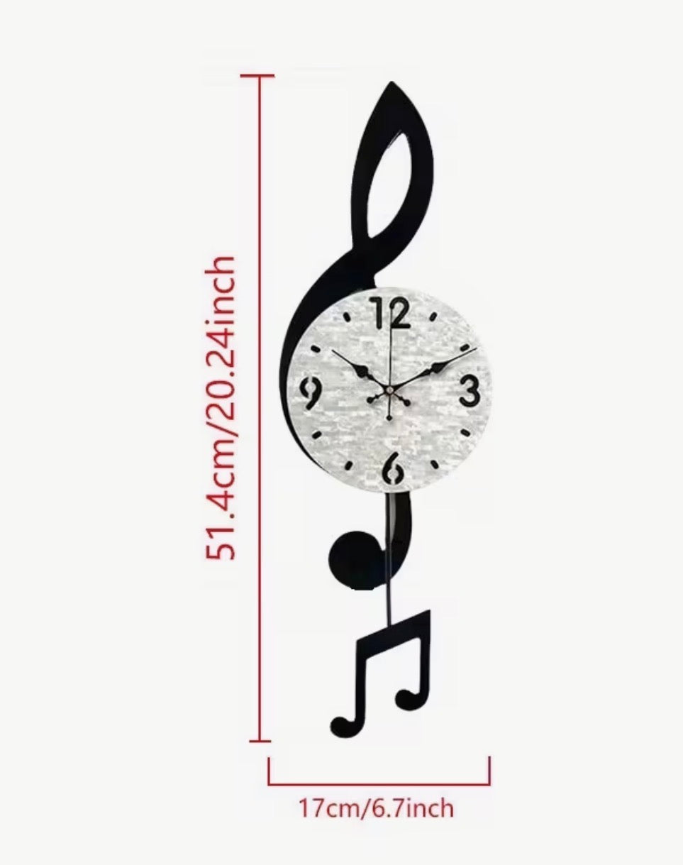 Pendulum Musical Note Clock