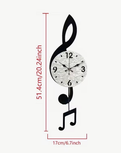 Pendulum Musical Note Clock