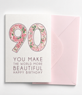 90th Birthday Card