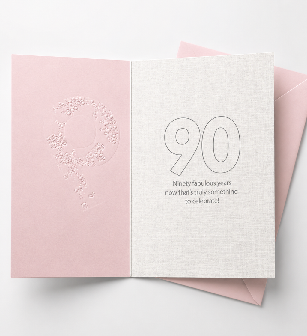 90th Birthday Card
