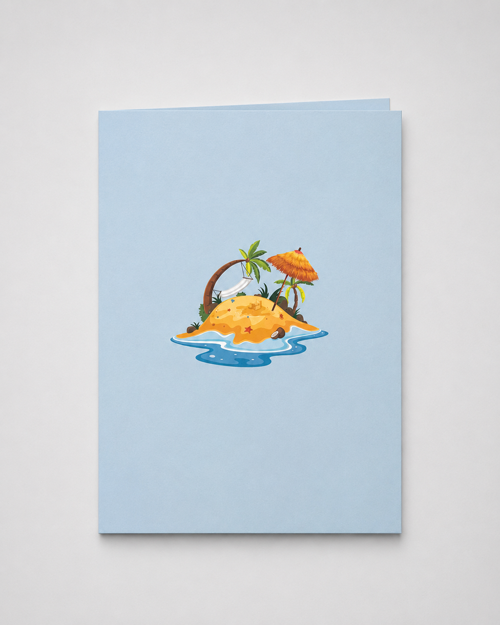 Flamingo Beach Escape 3D Pop-Up Card