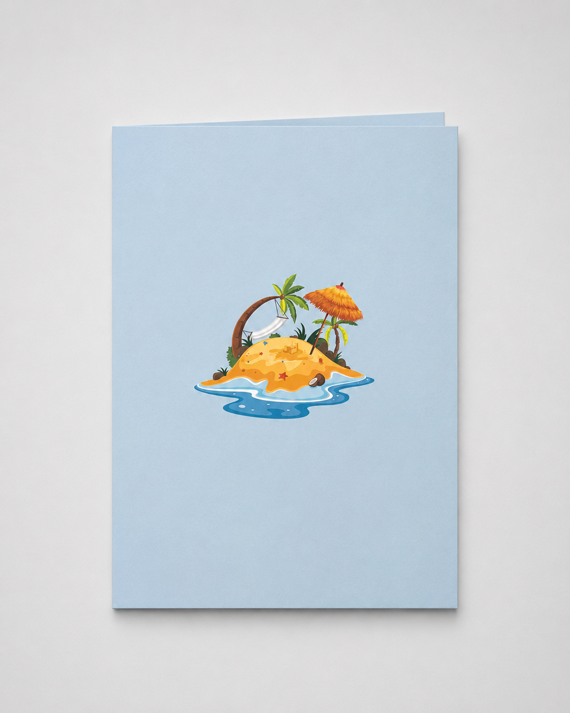 Flamingo Beach Escape 3D Pop-Up Card