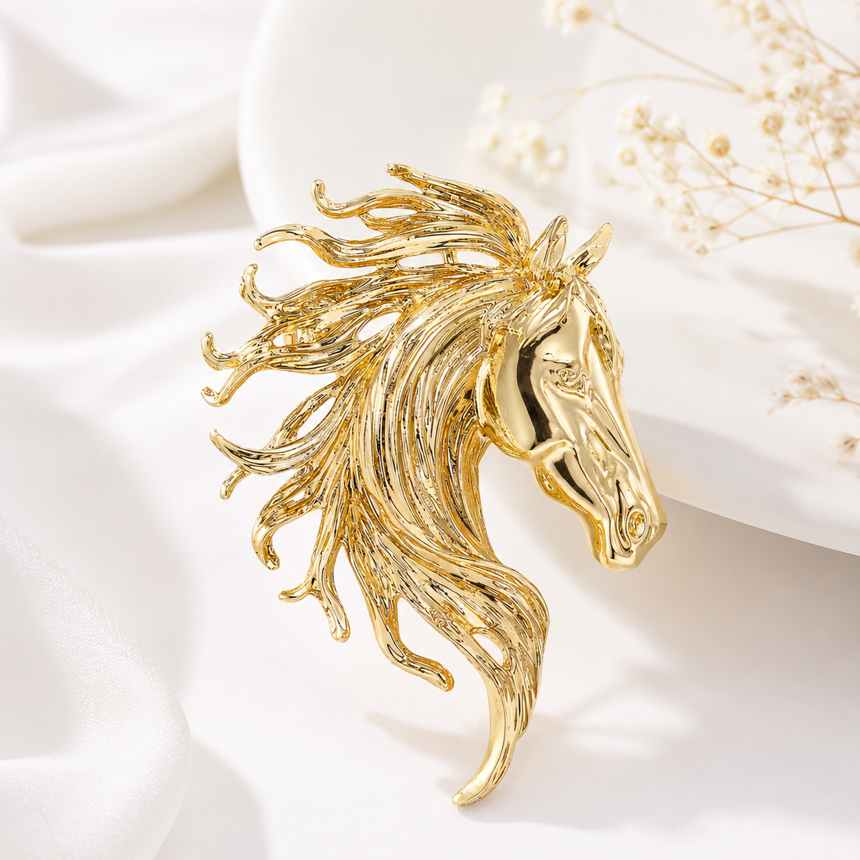 Vintage Horse Head Brooch