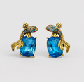 Koi Fish Zircon Earrings