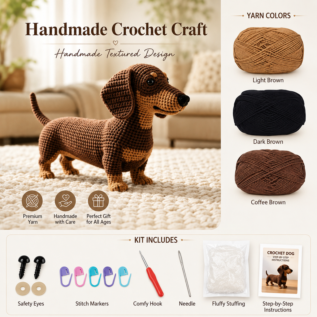 Dachshund Crochet Starter Kit