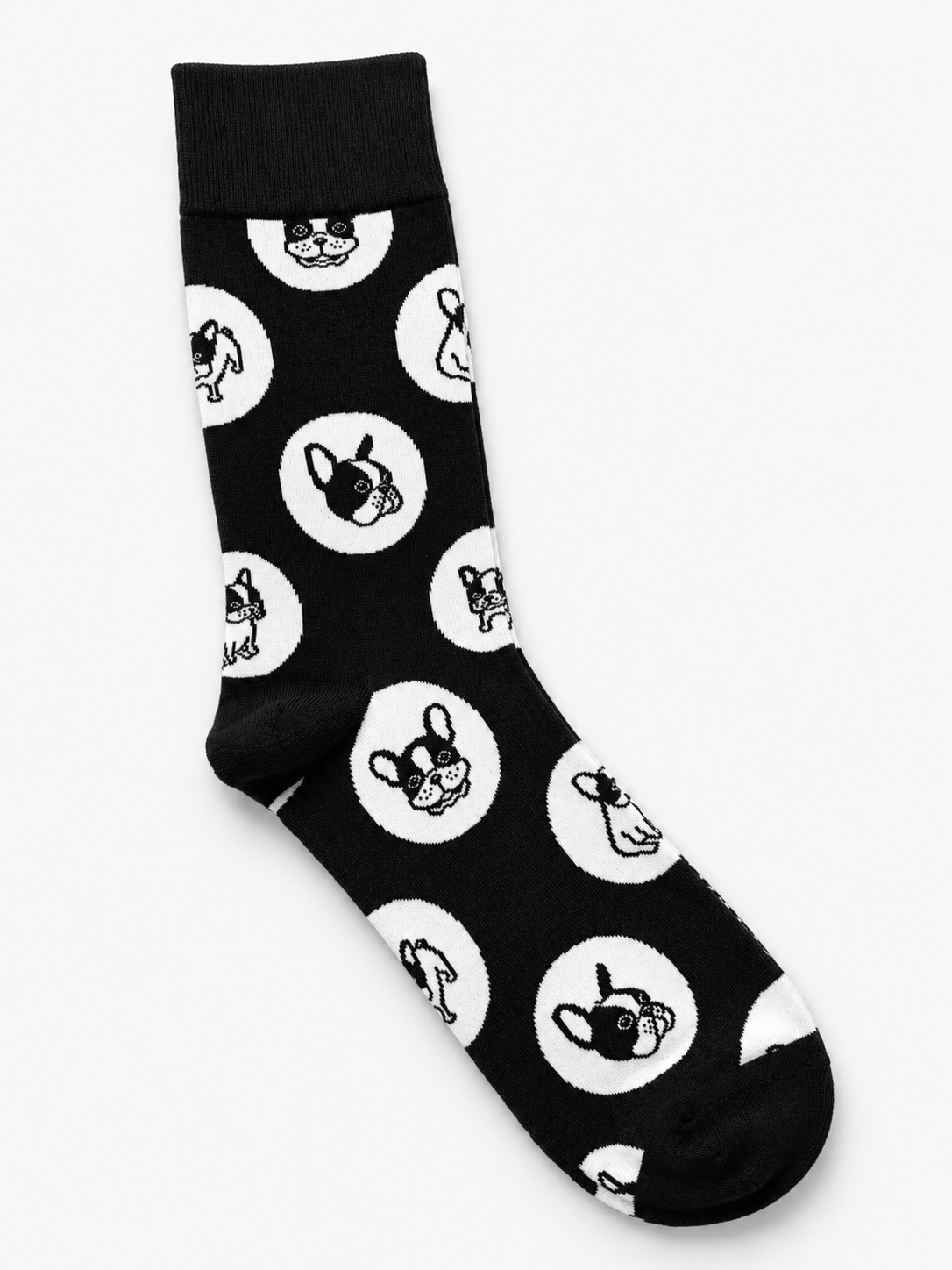 Pug Print Cotton Socks