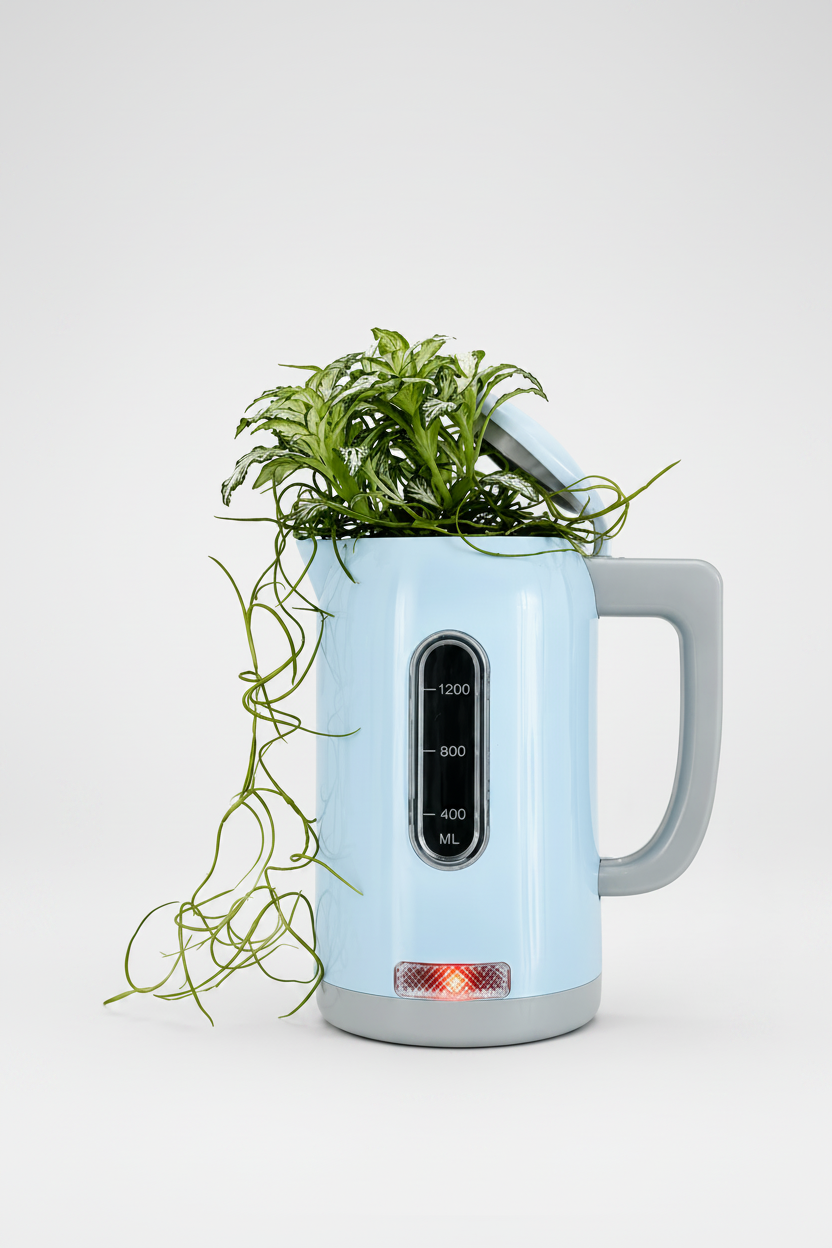 Kettle Open Terrarium – Interactive Living Artwork