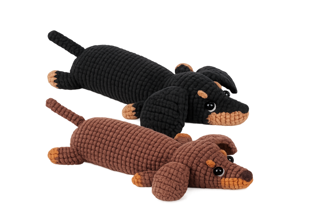 2x Dachshunds Crochet Starter Kit