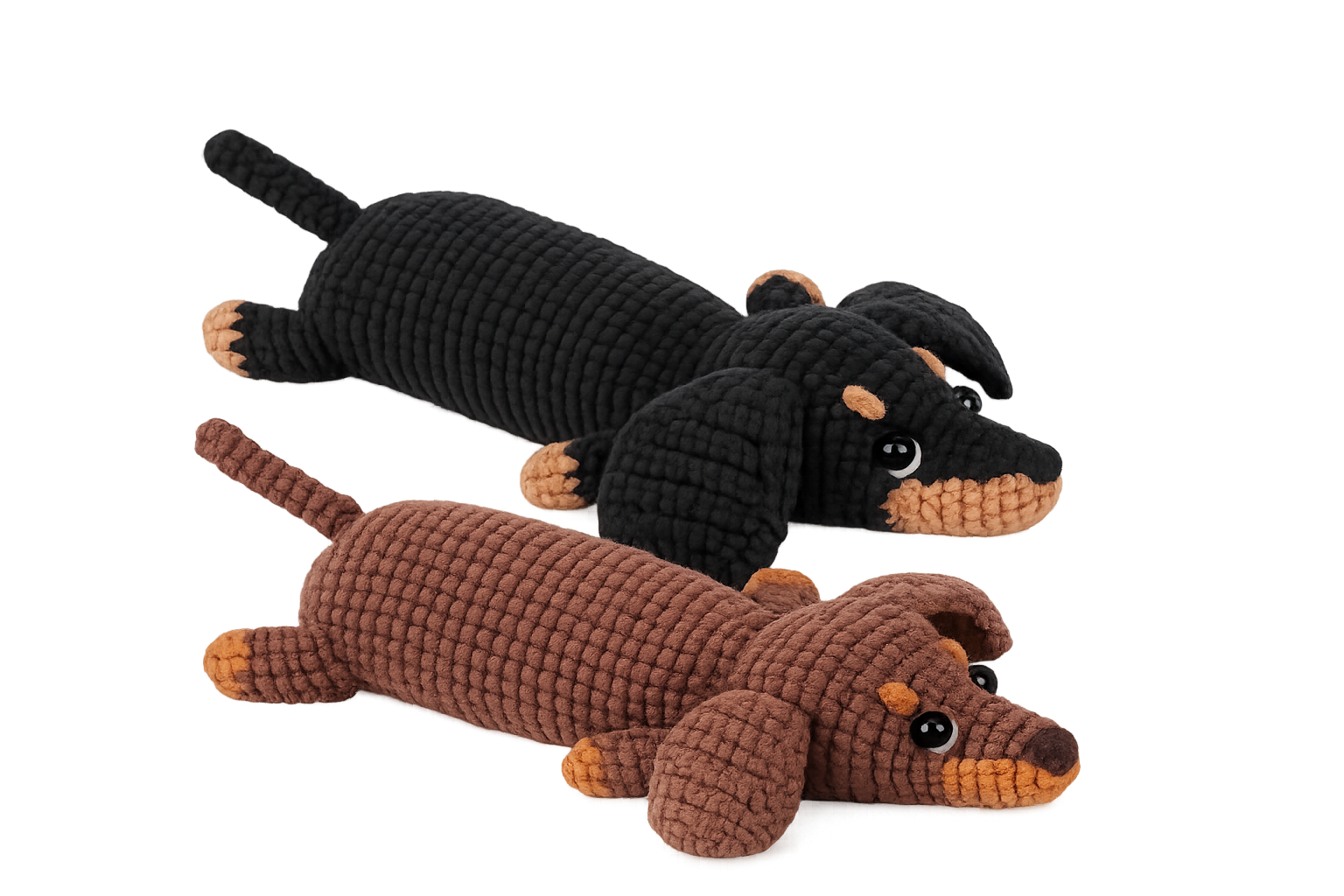 2x Dachshunds Crochet Starter Kit